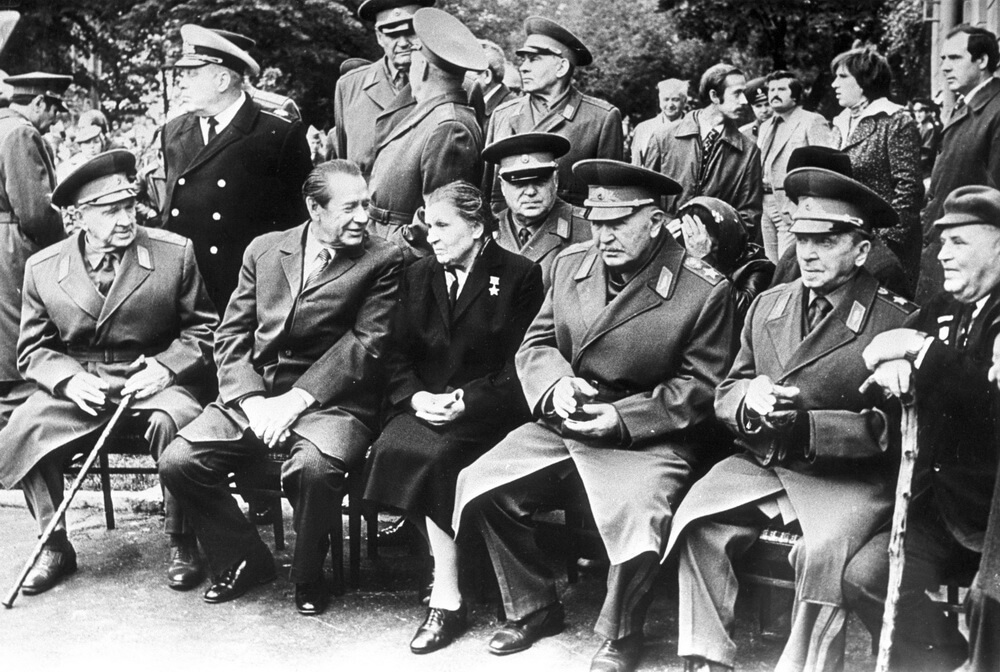 П. М. Машеров с ветеранами Великой Отечественной войны1980 г